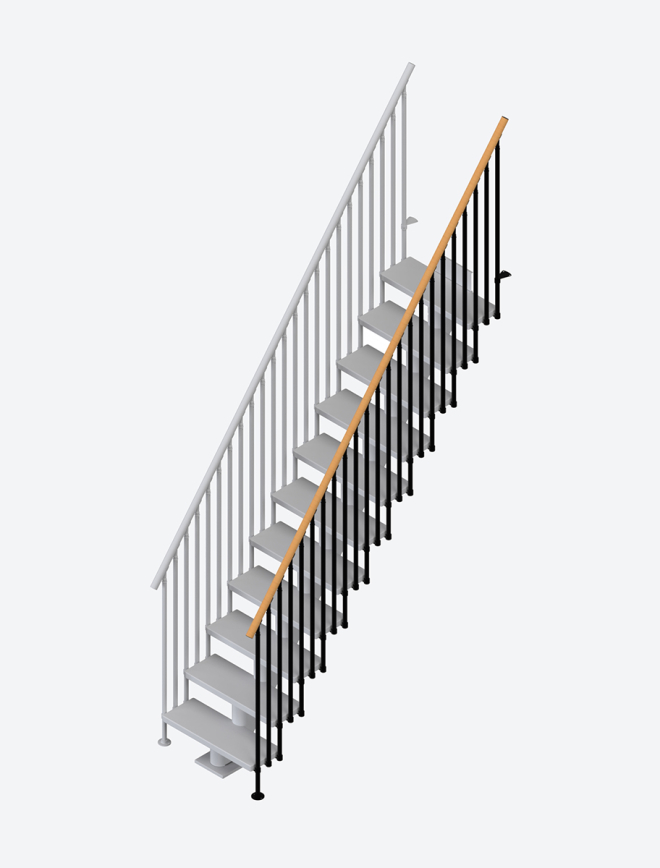 Additional staircase banister CLASSIC 3 Antracytowy, RAL 7016 Test123