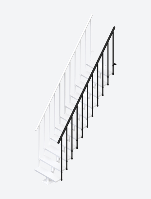 Additional staircase railing DALLAS Czarny, RAL 9005 Test123