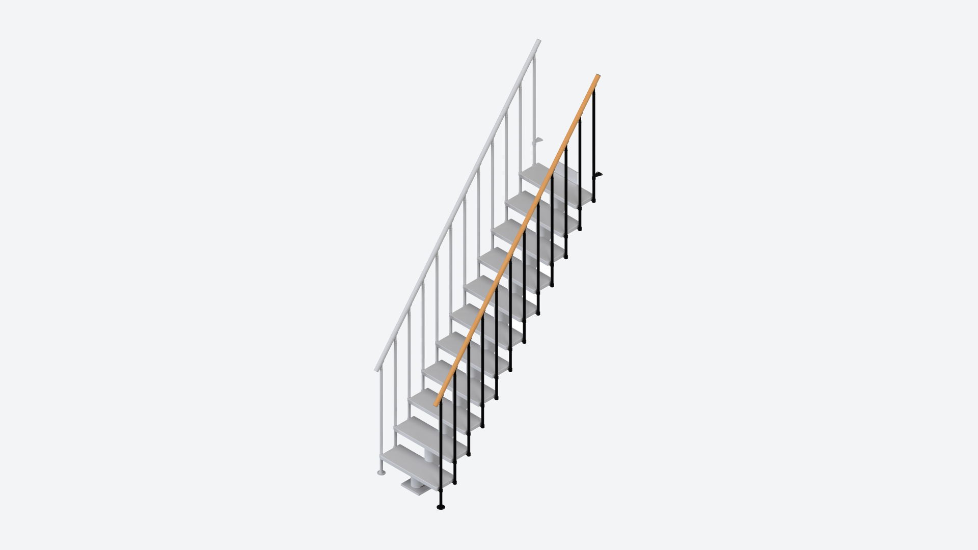 Additional staircase banister CLASSIC 2 Czarny, RAL 9005 Test123