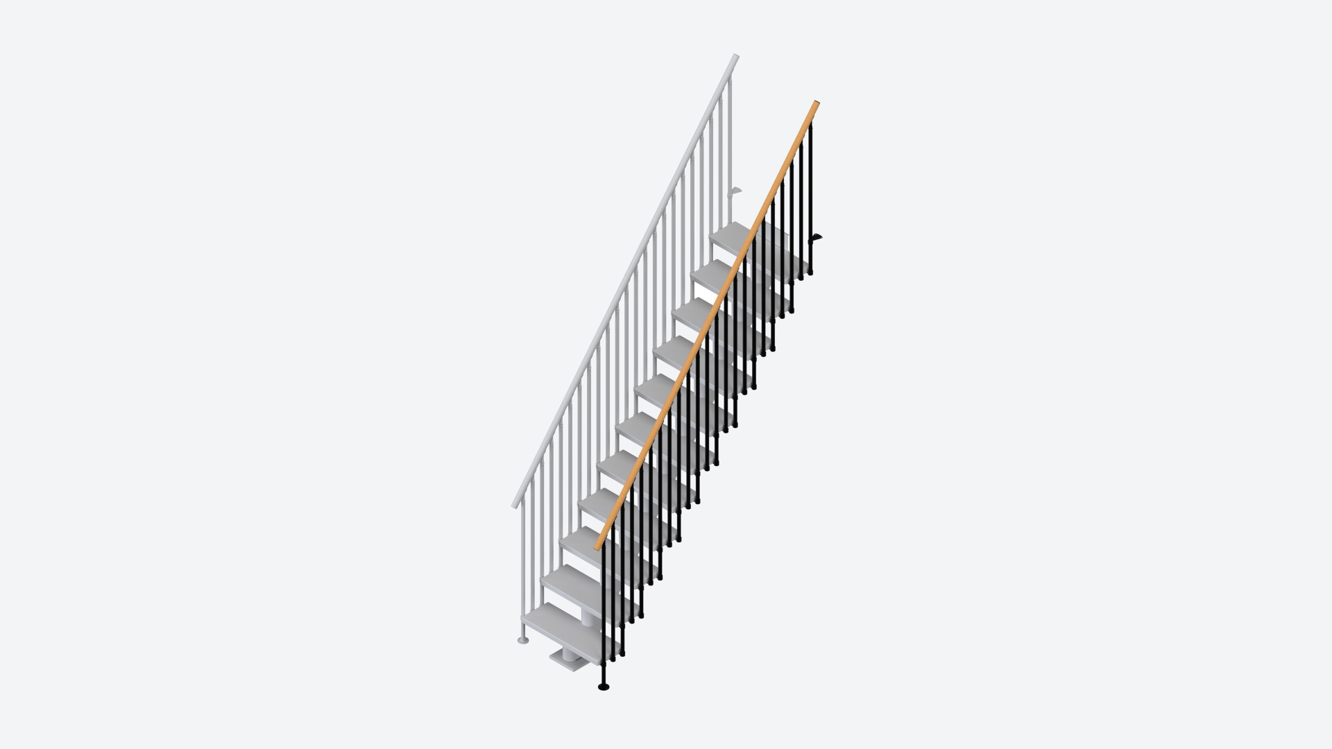 Additional staircase banister CLASSIC 3 Antracytowy, RAL 7016 Test123